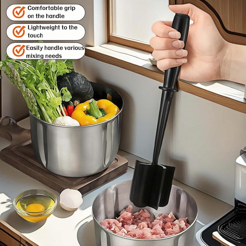 RyanDesign Premium Heat-Resistant Food-Grade Nylon Meat Chopper & Burger Grinder – 5-Blade Food Mixer for Ground Beef, Potato Salad, Pasta | Easy-Clean, Non-Stick, BPA-Free Kitchen Tool - Image 2
